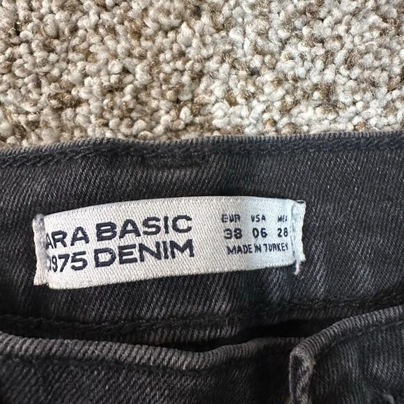 ZARA BASIC Z1975 DENIM Women's Fringe Denim Pants Size 6 - Picture 5 of 11